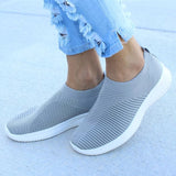 Women Shoes Knitting Sock Sneakers Women Spring Summer Slip On Flat Shoes Women Plus Size Loafers Flats Walking krasovki Famela