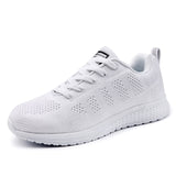 Women Casual Shoes Fashion Breathable Walking Mesh Lace Up Flat Shoes Sneakers Women 2019 Tenis Feminino White Vulcanized Shoes