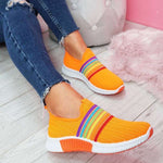 2020 New Fashion Women Sneakers Rainbow Color Handmade Mesh Vulcanize Leisure Shoes Low-top Summer Casual Ladies Shoes Girl Plus