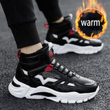 Winter Men's Boots Fashion Thick Bottom Non-slip Warm Winter Shoes For Men Fur Warm Ankle Snow Boots Footwear Male Sneakers 2020