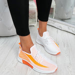 2020 Women's Vulcanized Female Lace Up Mesh Sneakers Shoes Round Toe Casual Walking Shoes Mesh Flat Anti-slip Women Sneakers