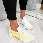 2020 Women's Vulcanized Female Lace Up Mesh Sneakers Shoes Round Toe Casual Walking Shoes Mesh Flat Anti-slip Women Sneakers