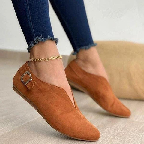 2020 Pointed Toe Suede Women Flats Shoes Woman Loafers Summer Fashion Sweet Flat Casual Shoes Women Zapatos Mujer Plus Size35-43