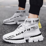 Fashion High Top Sock Breathable Casual Men Shoes 2020 New Man Sneakers Black and White Soft Lightweight Big Size Zapatos Hombre