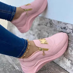 2021 Women Chunky Sneakers Solid Color Platform Shoes Thick Bottom Zipper Women's Vulcanized Shoes Sneakers Zapatos De Mujer