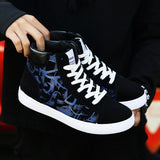 hot9 High top Sneakers Men Canvas Shoes Cool Street Shoes Young Male Sneakers Black Blue Red Mens Causal Shoes