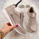 2021 Women's Wedges Sneakers Vulcanize Shoes Sequins Shake Shoes Fashion Girls Sport Shoes Woman Sneakers Shoes Woman Footwear