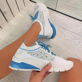 2021 Women Chunky Sneakers Solid Color Platform Shoes Thick Bottom Zipper Women's Vulcanized Shoes Sneakers Zapatos De Mujer