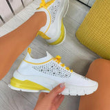 2021 Women Chunky Sneakers Solid Color Platform Shoes Thick Bottom Zipper Women's Vulcanized Shoes Sneakers Zapatos De Mujer