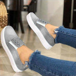 Women's Flat Shoes Fashionable Women's Casual Shoes Comfortable Denim Cnvas Shoes Lovers Casual Flat Shoes Sneakers Women