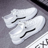 Men's White Casual Sneakers 2021 Summer Mesh Vulcanized Shoes Boys Tenis Sport Shoes Male Sneakers Men Canvas and Leather Shoe