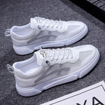 Men's White Casual Sneakers 2021 Summer Mesh Vulcanized Shoes Boys Tenis Sport Shoes Male Sneakers Men Canvas and Leather Shoe