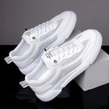 Men's White Casual Sneakers 2021 Summer Mesh Vulcanized Shoes Boys Tenis Sport Shoes Male Sneakers Men Canvas and Leather Shoe