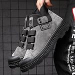 High-top Casual Leather Shoes Men Streetwear Ankle Boots Male  Wearable Motorcycle Boots Man Big Size 39-44 Sneakers Autumn 2021