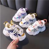 2021 New Spring/Autumn Children Shoes Mesh Breathable Toddler Boys Girls Sport Shoes Outdoor Tennis Fashion Kids Sneakers 21-30