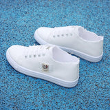 2020 Women Casual Shoes New Spring Women Shoes Fashion Embroidered White Sneakers Breathable Flower Lace-Up Women Sneakers