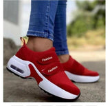 2021 Women Fashion Vulcanized Sneakers Platform Solid Color Flats Ladies Shoes Casual Breathable Wedges Ladies Walking Sneakers