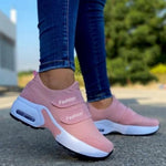 2021 Women Fashion Vulcanized Sneakers Platform Solid Color Flats Ladies Shoes Casual Breathable Wedges Ladies Walking Sneakers