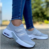 2021 Women Fashion Vulcanized Sneakers Platform Solid Color Flats Ladies Shoes Casual Breathable Wedges Ladies Walking Sneakers