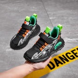 MWY Kids Shoes Mecha Cartoons Sneakers For Boys Girls Sports Shoes Lightweight Children Leather Waterproof Casual Walking Shoes